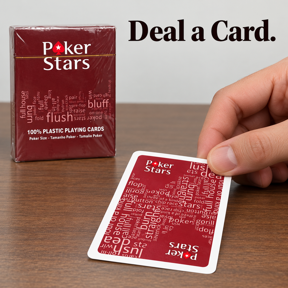 Poker Stars Plastic Playing Cards – Red or Black 7