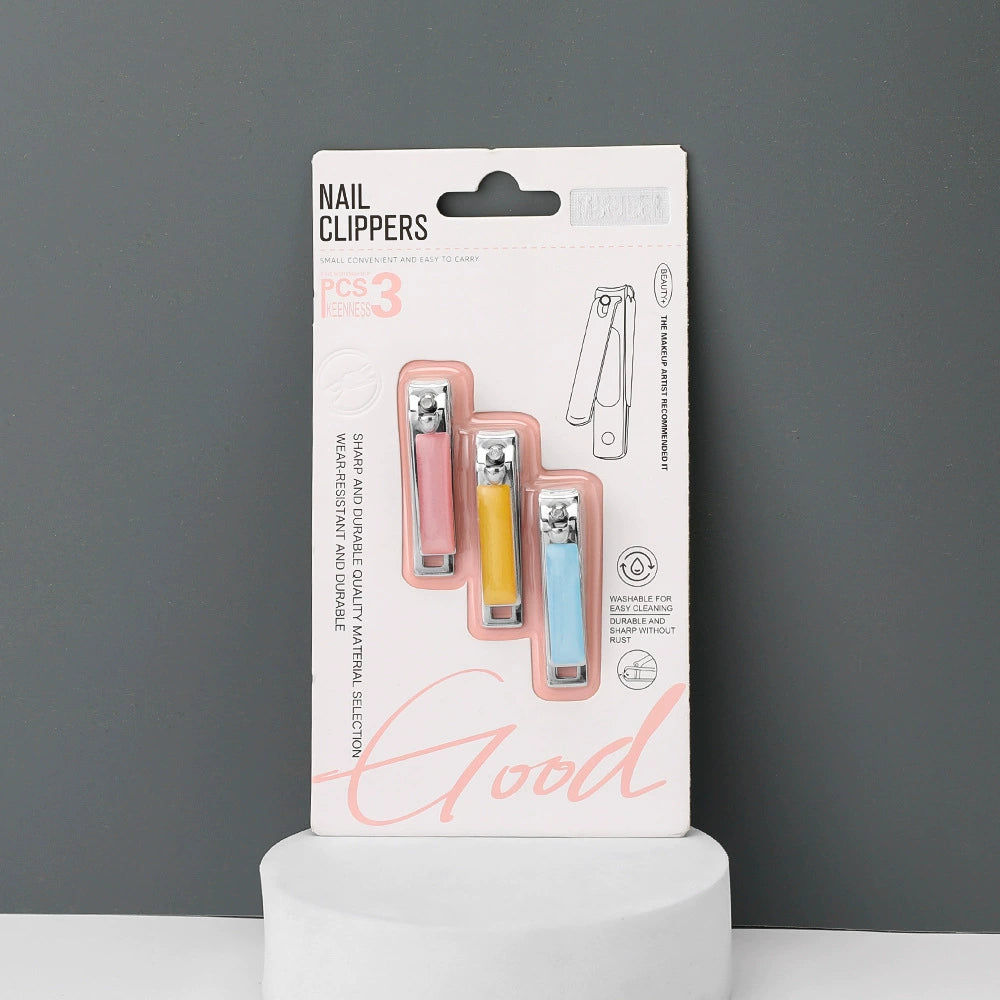 3-Piece Multi-Colour Nail Clipper Set