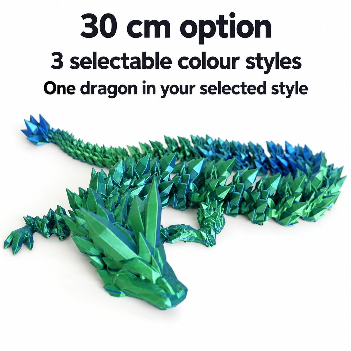 3D-Printed Articulated Crystal-Style Dragon, 30 cm 4