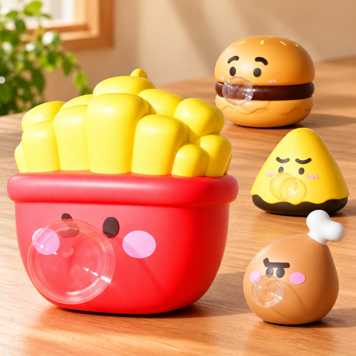 Food-Shaped Bubble Squeeze Toy – Four Designs