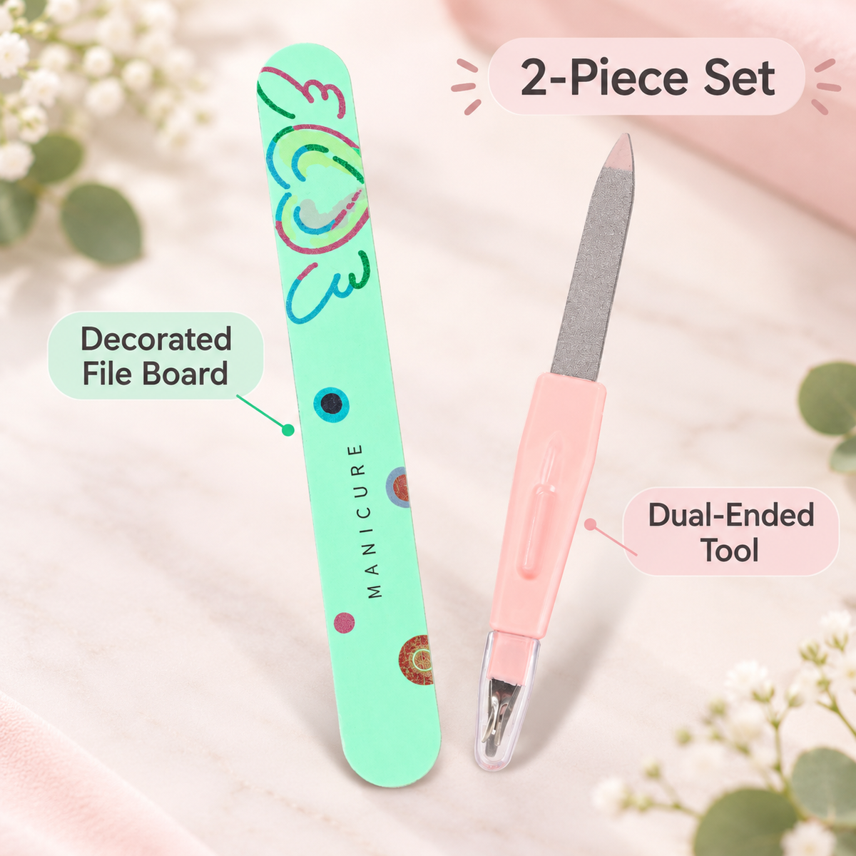 2-Piece Nail File and Cuticle Care Set 7