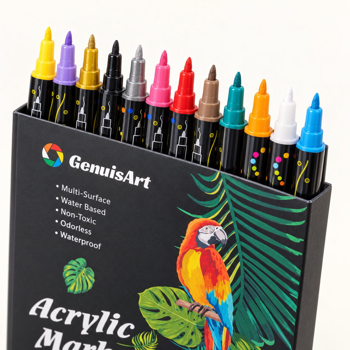 12-Colour Acrylic Marker Set