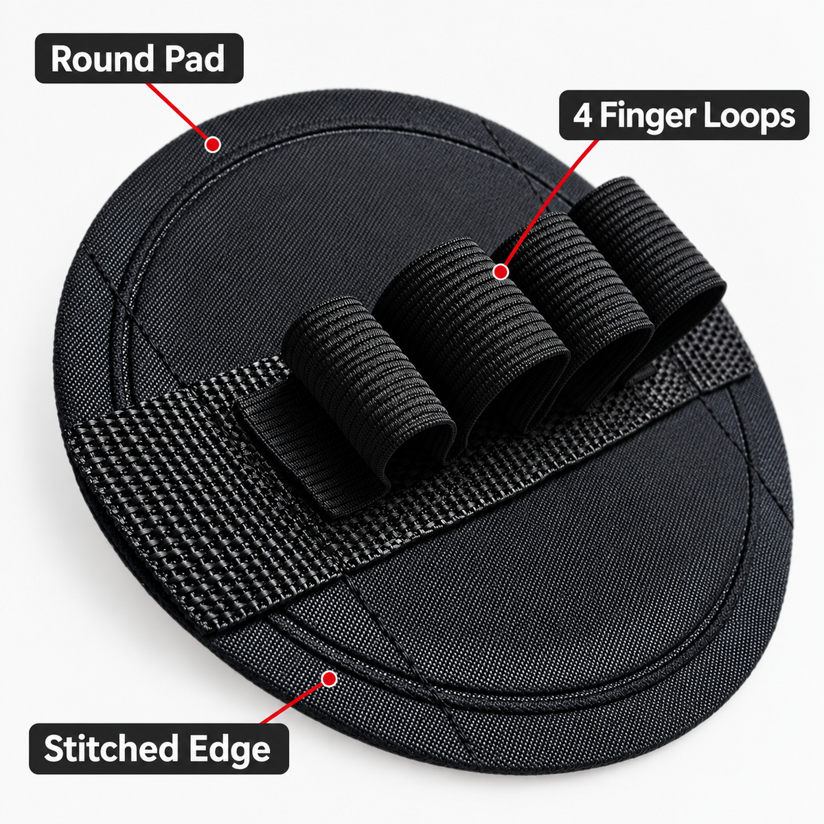 Round Bath Scrub Pad with Finger Loops 8