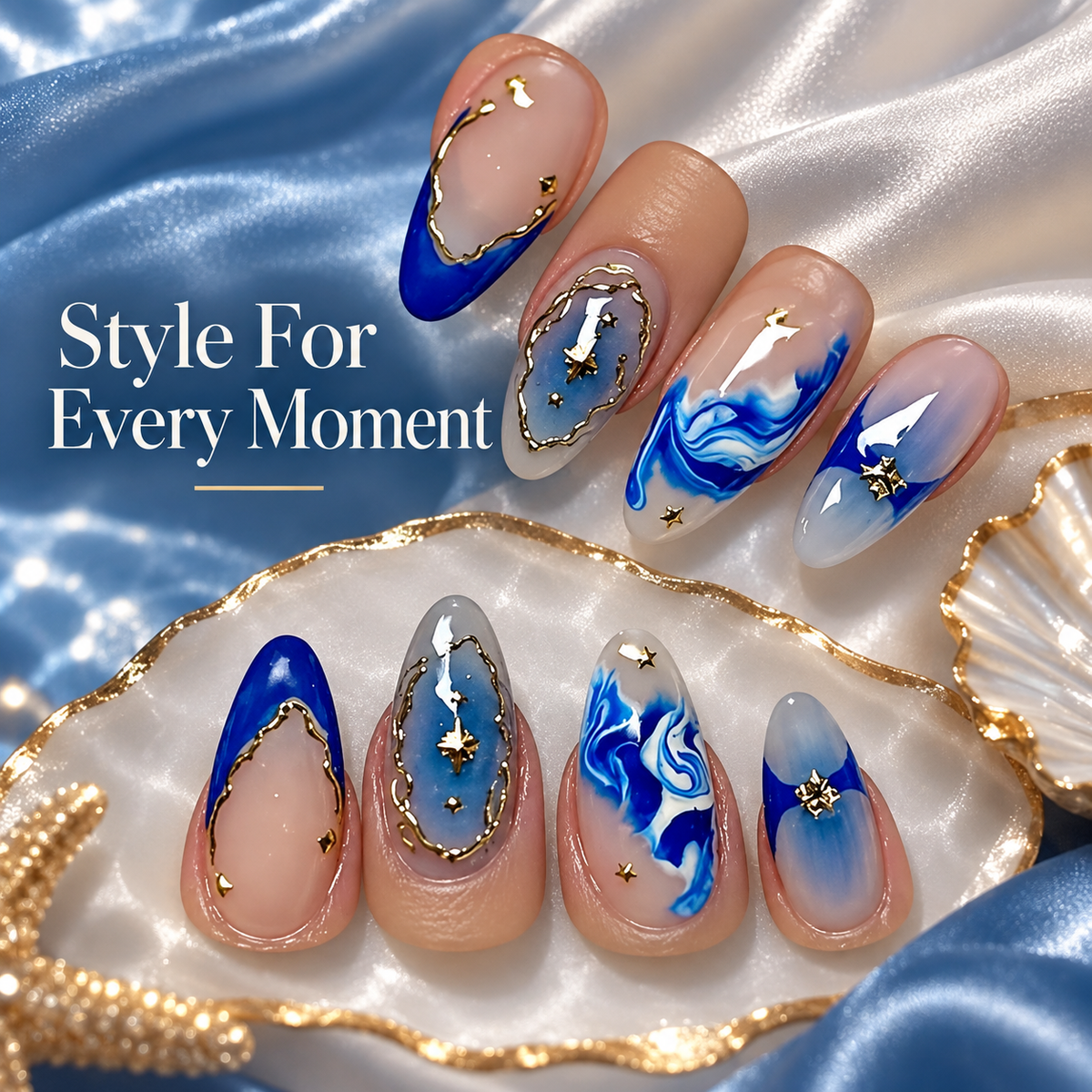 Deep Sea Star Wave Press On Nails 24 Piece Set - image 5