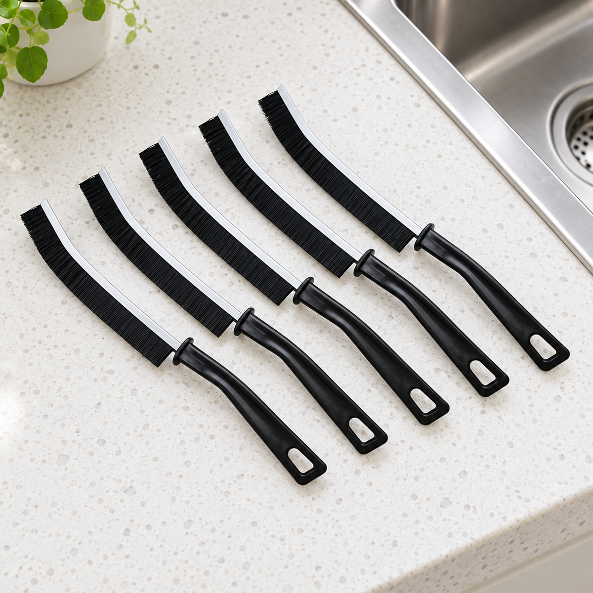 5-Pack Curved Crevice Cleaning Brushes 3