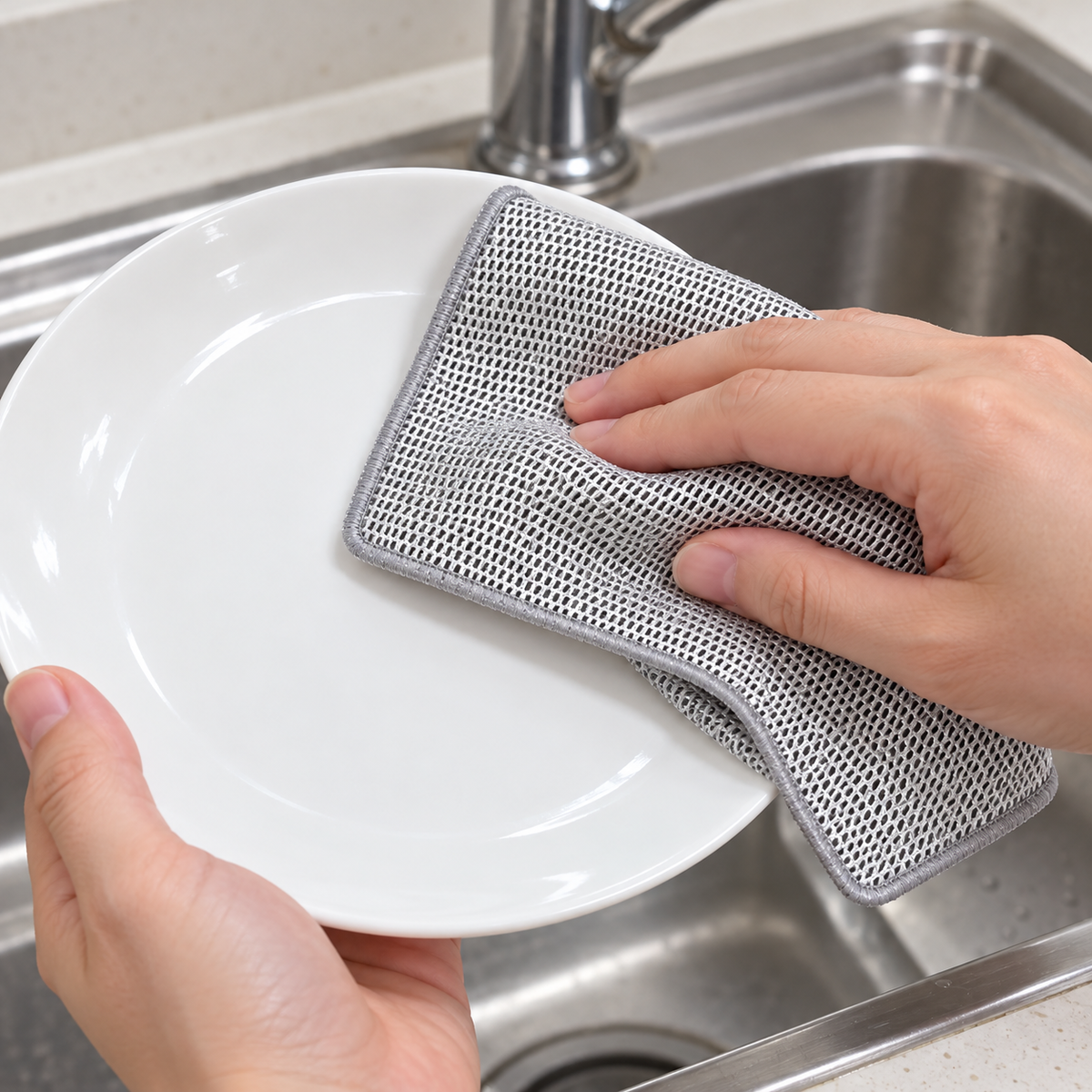 Double-Layer Mesh Cleaning Cloths, 25 x 25 cm – 10 Pack 6