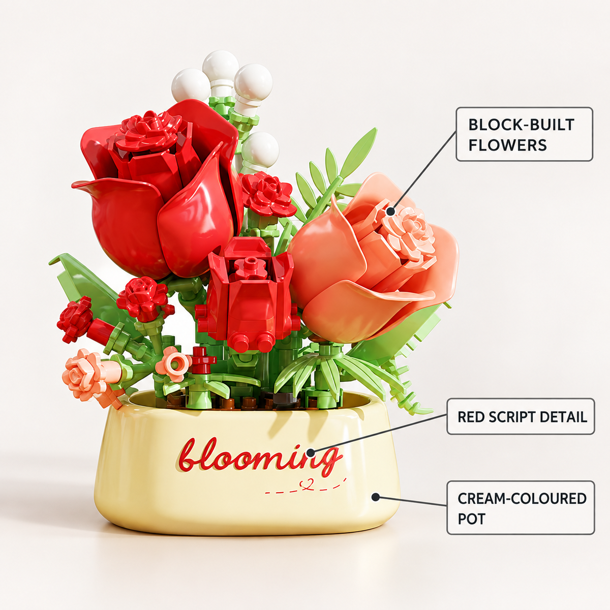 Flower Pot Building Block Kit 8