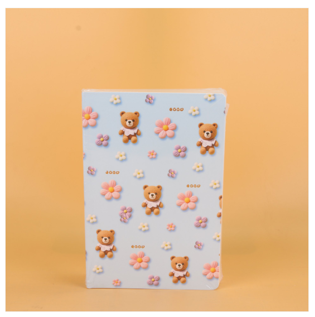 Floral Teddy Bear Hardcover Notebook 96-Sheet 2