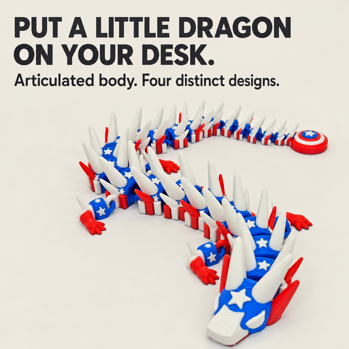 3D-Printed Articulated Dragon Figure 6