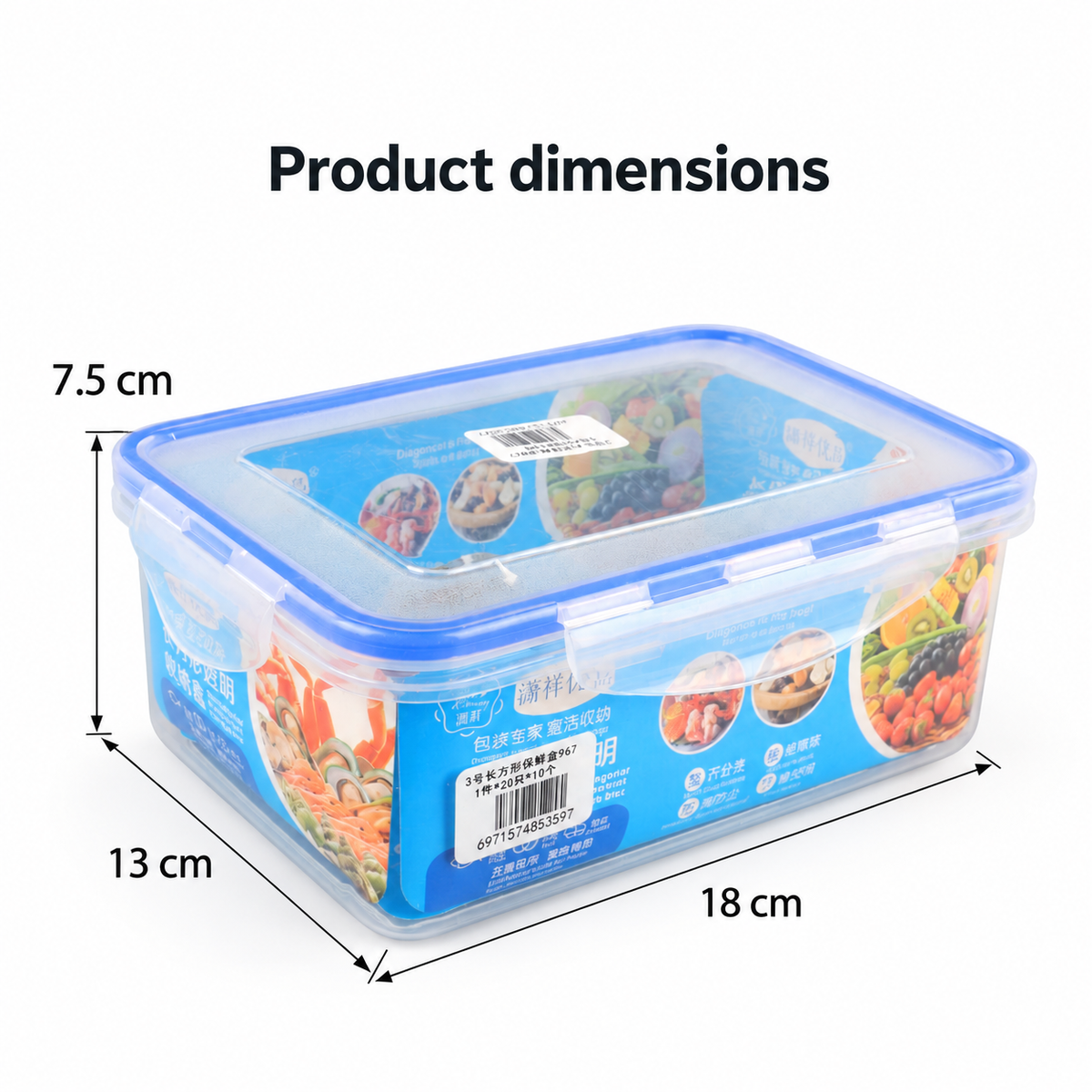 Blue Tritan XL 1100ml Food Storage Box 3