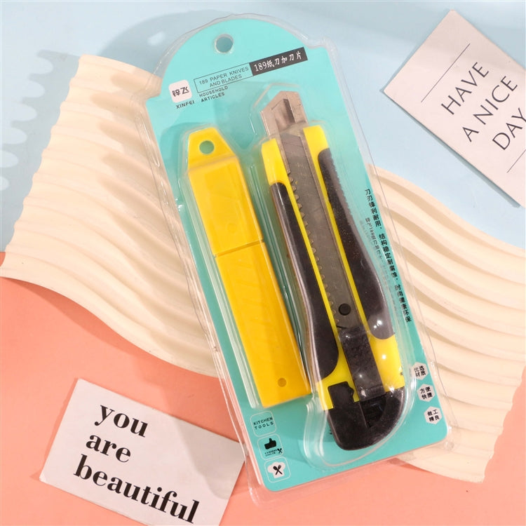 Yellow Compact Utility Knife with Black Blade 2