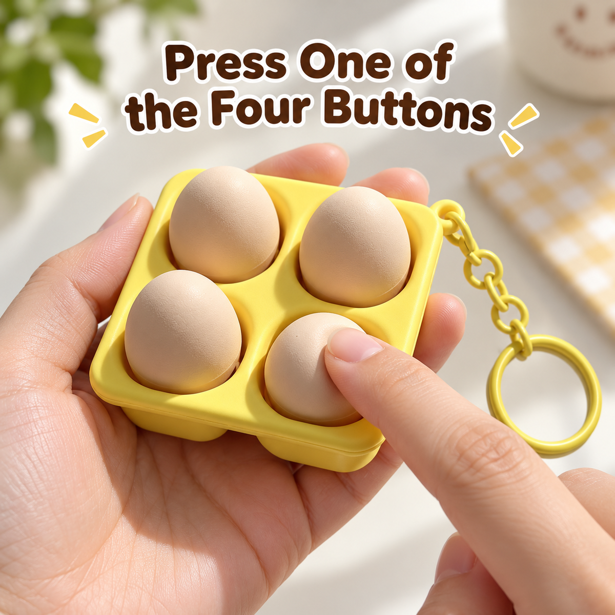 Four-Button Food Clicker Keychain 7