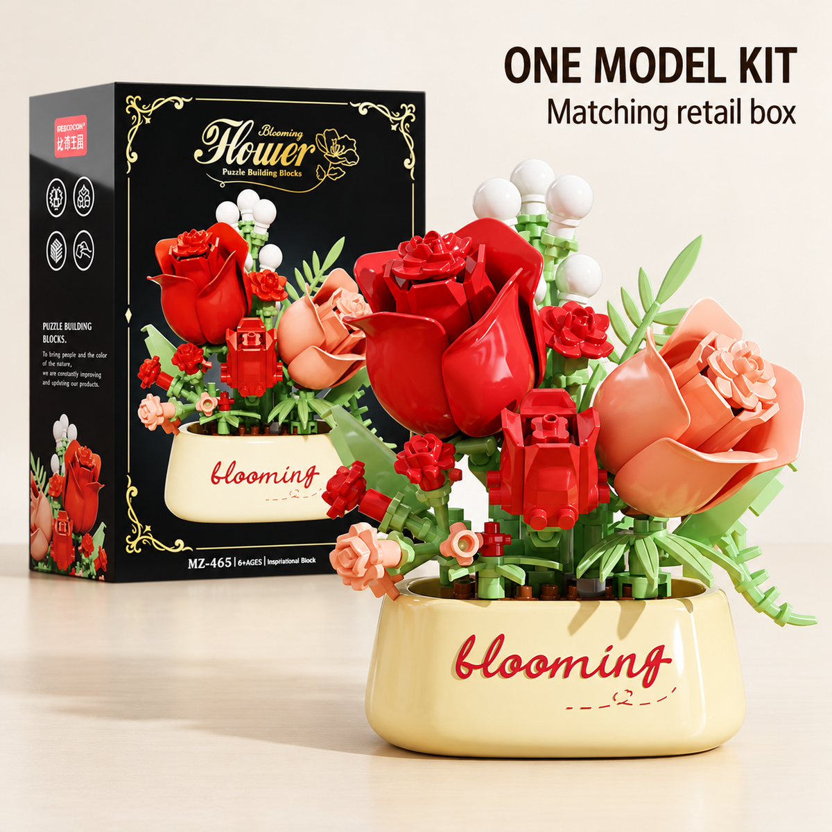 Flower Pot Building Block Kit 3