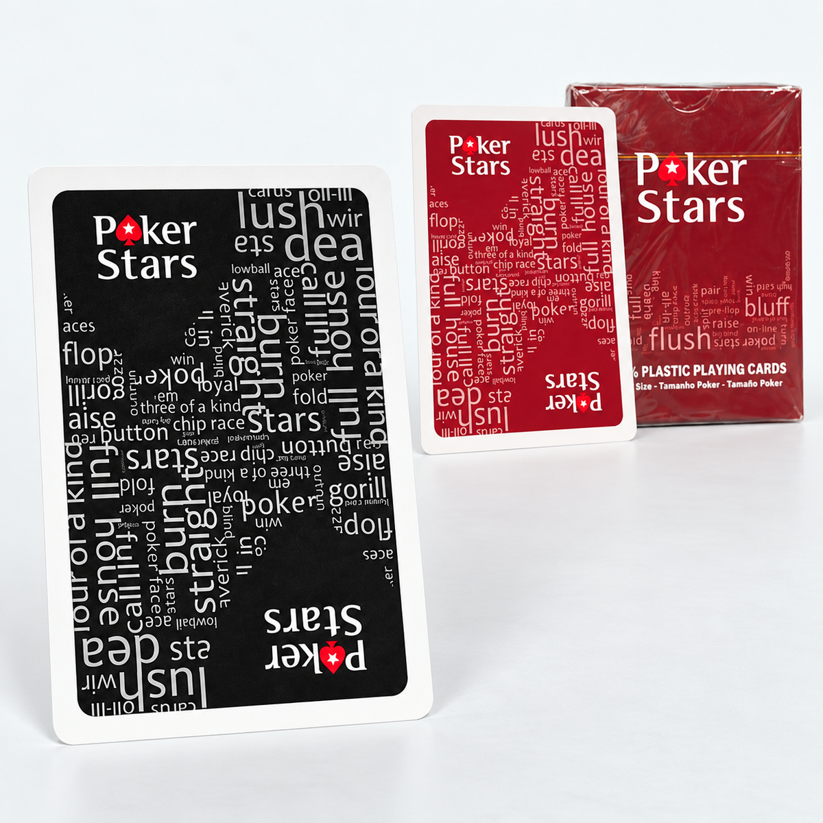 Poker Stars Plastic Playing Cards – Red or Black