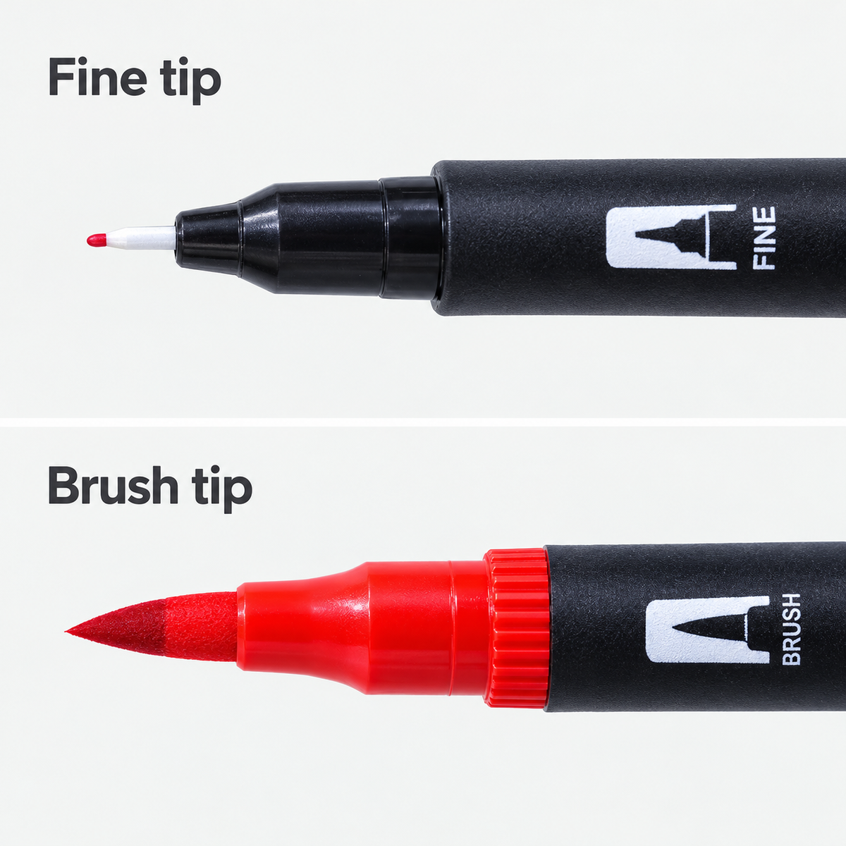 Dual-Tip Brush Pen Set, 12 Colours – Black Barrels 4
