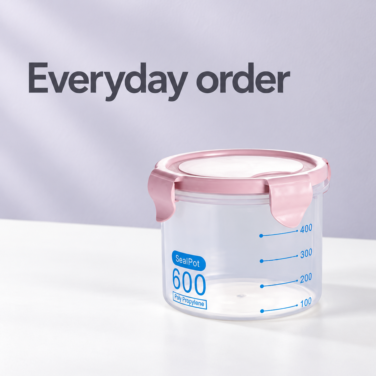 Round Clip-Lid Storage Container, 600 mL 5