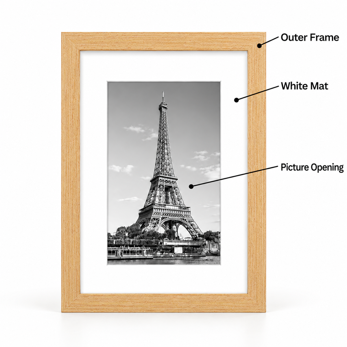 4 × 6 in Picture Frame with White Mat 8