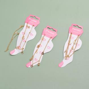 gold fashion anklet mixed-1