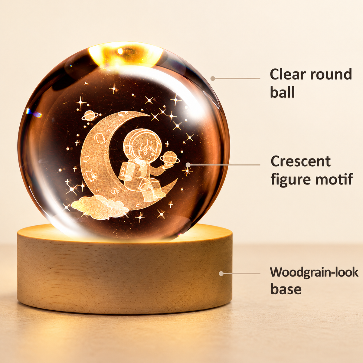 Moon Figure Ball Night Light 8