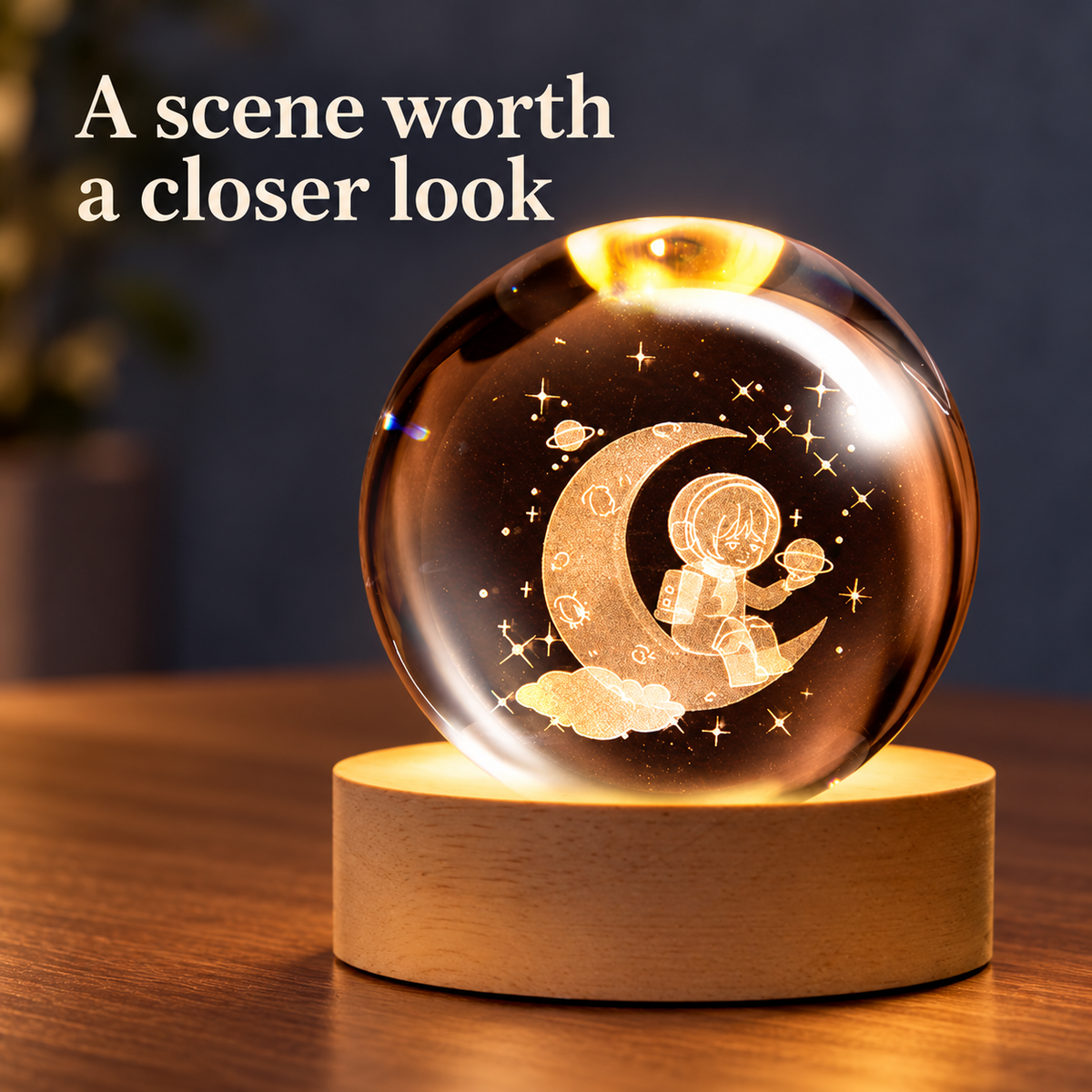 Moon Figure Ball Night Light 3