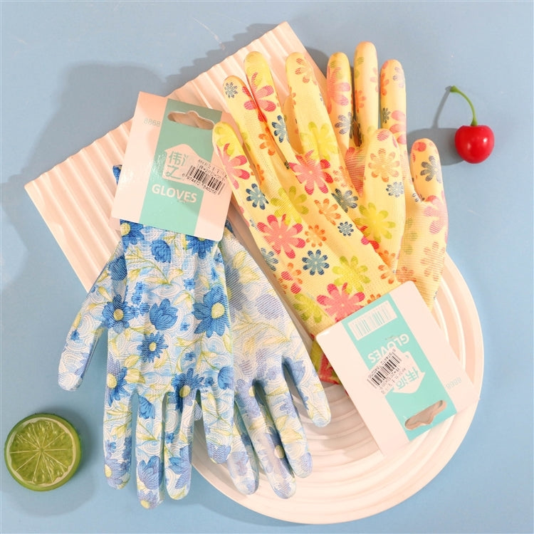 Floral Print Latex Gloves 2