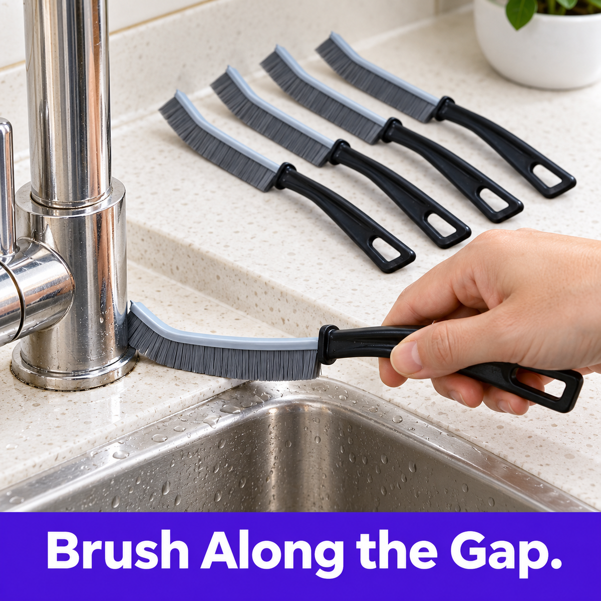 5-Pack Curved Crevice Cleaning Brushes 7