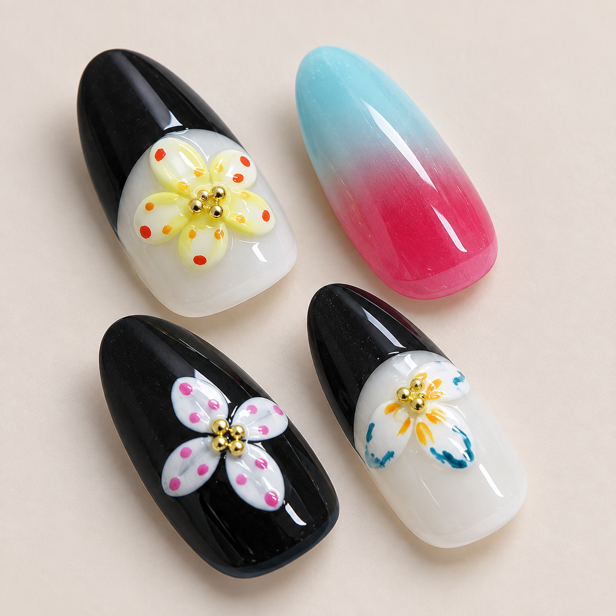 Translucent Osmanthus French Almond Press On Nail Set