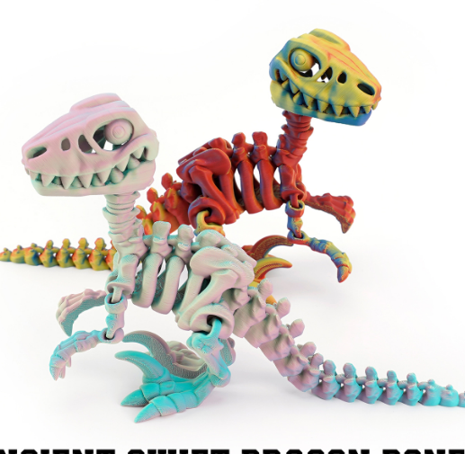 Large Skeleton Velociraptor 19cm 2