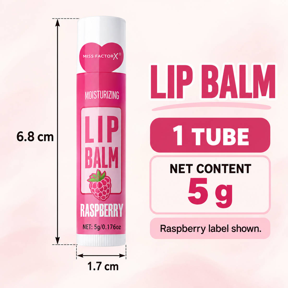 MISS FACTORX Twist-Up Lip Balm – 5 g Single Stick 3