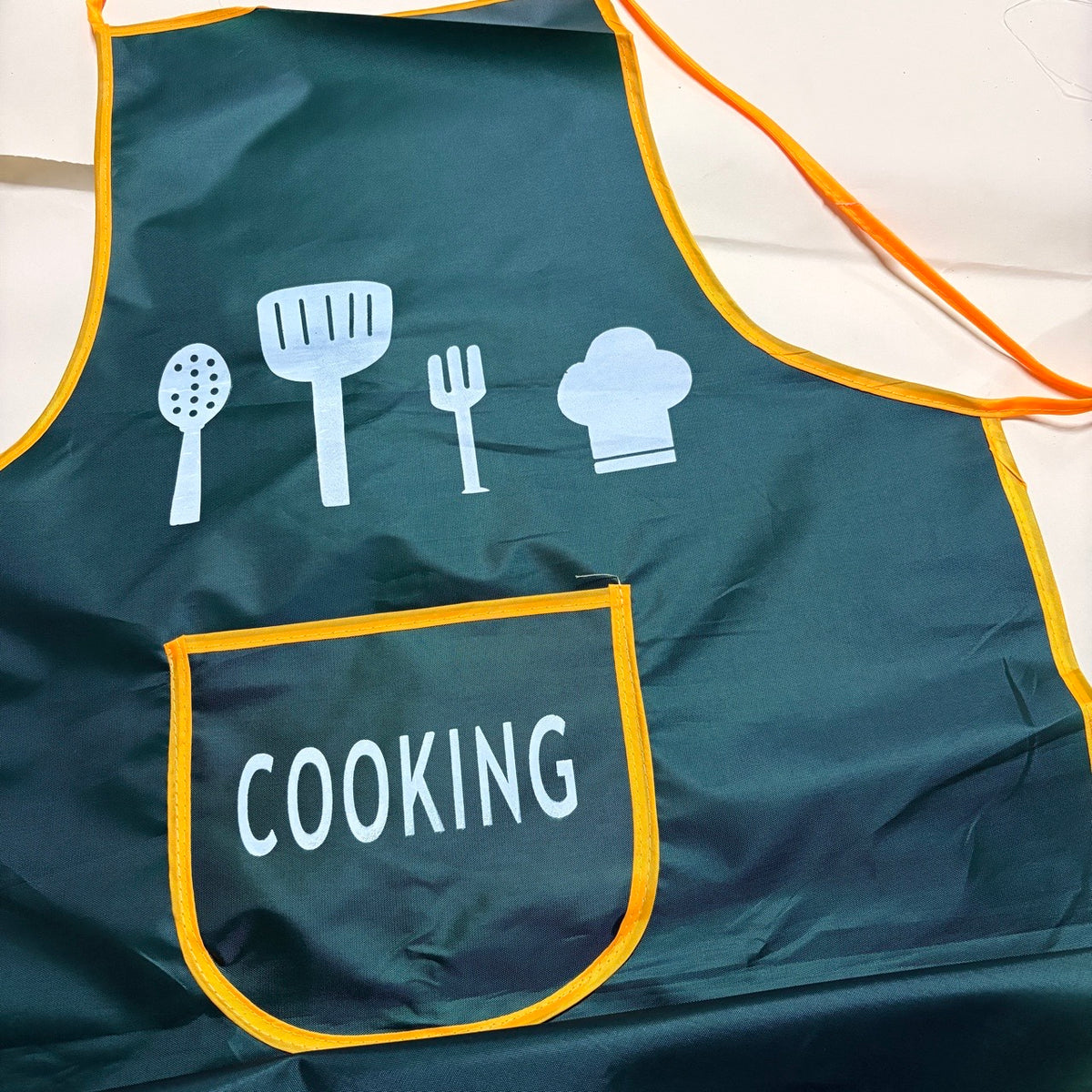 Green Water-Resistant Chef Apron Kitchen Motifs