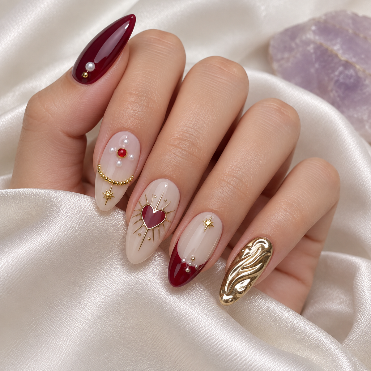 Qiheng Decorative Fashion Press On Nail Sets — product view 5
