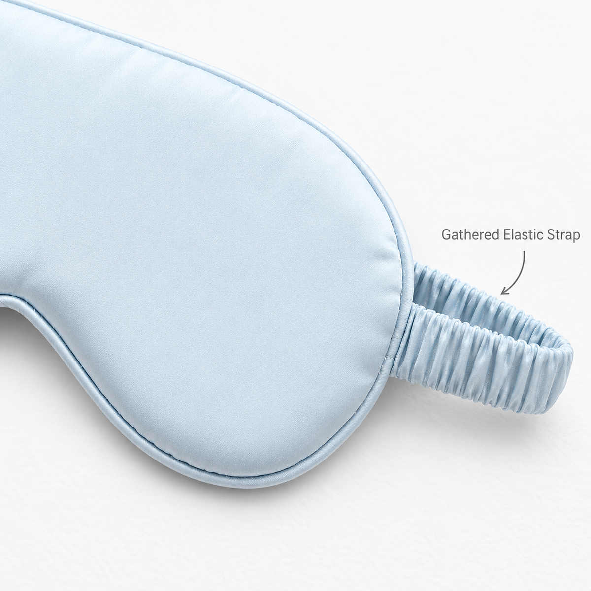 Solid-Colour Eye Mask with Elastic Strap 5