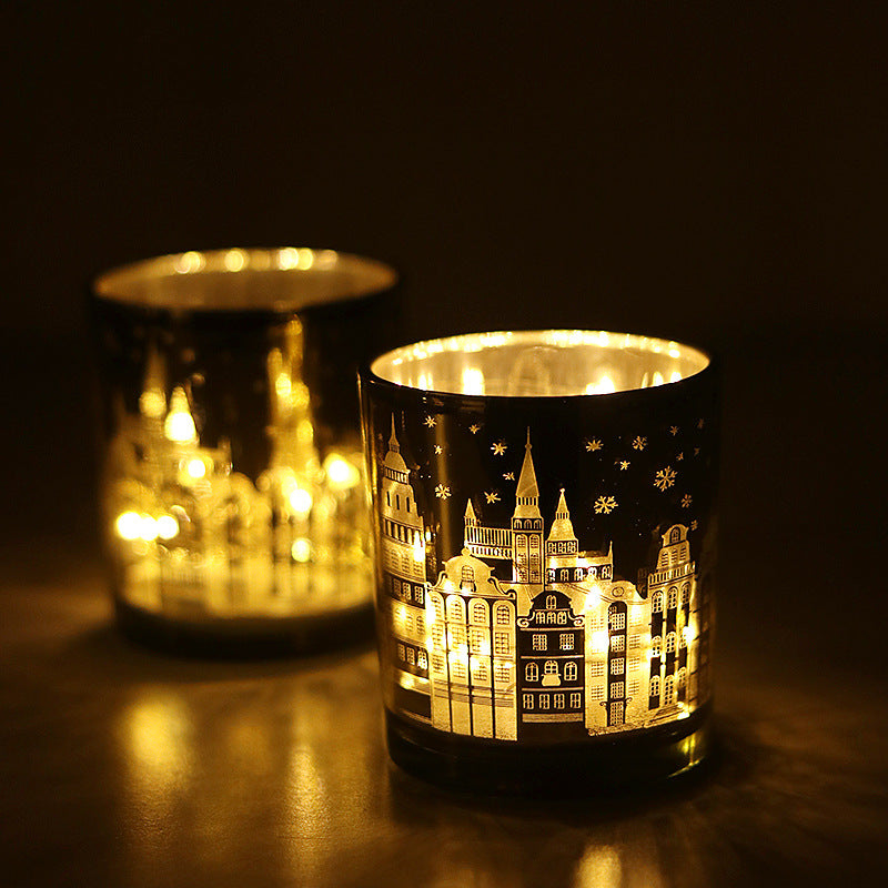 Golden Castle Candle Holder