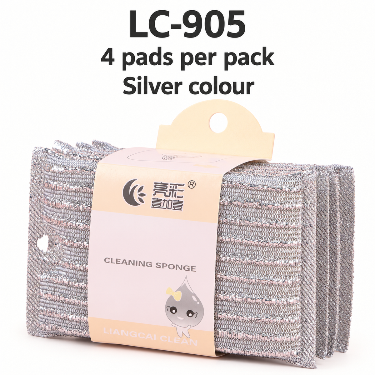 LC-905 Silver Mesh Cleaning Pads, 4-Pack 3