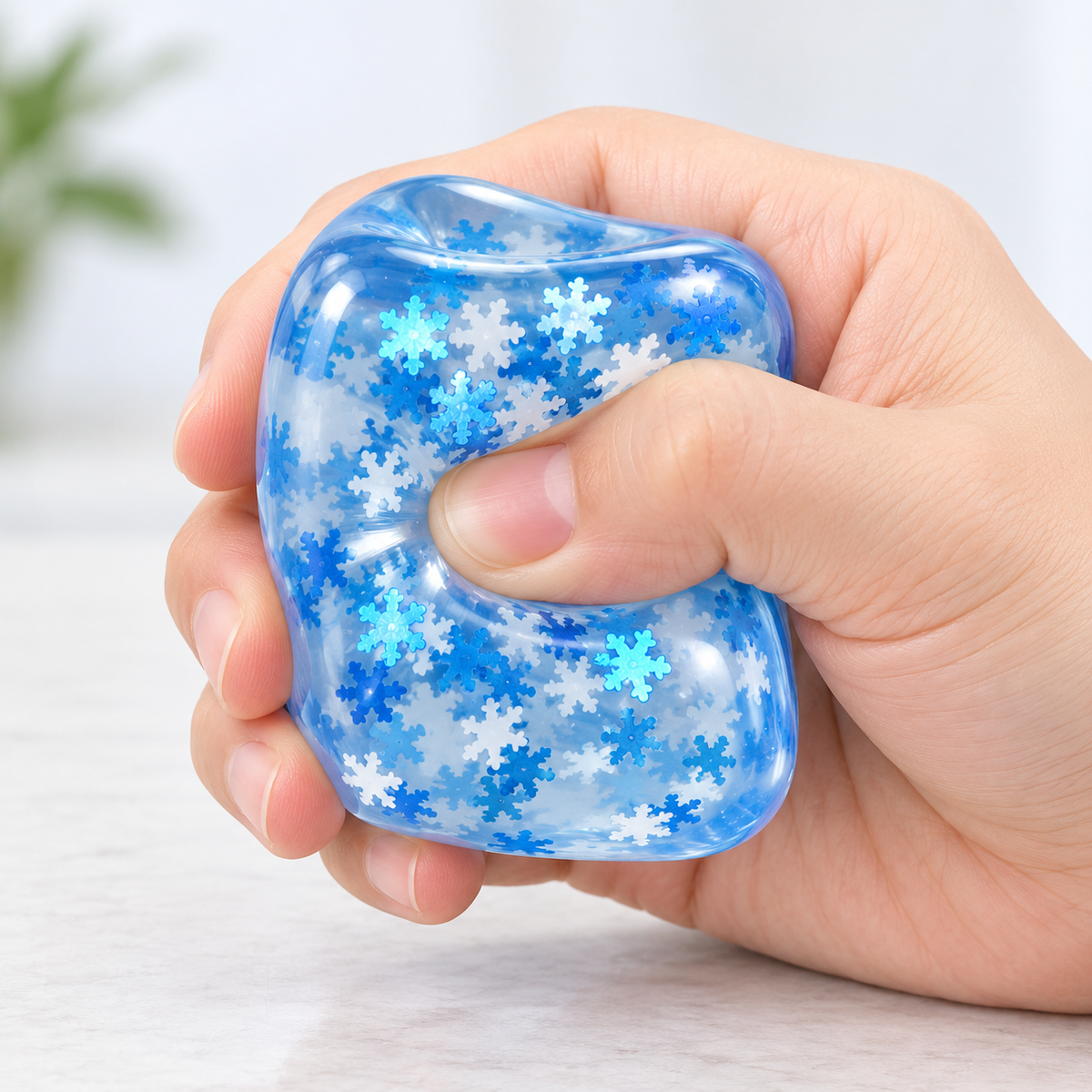Snowflake Ice Cube Squishy Toy – 5 cm 6