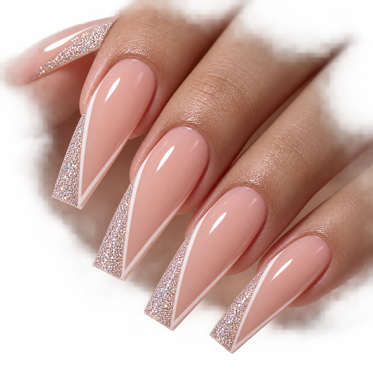 French Galaxy Sparkle Ballerina Press On Nail Set · mproduct-8cb03f94137b2f96e8f3
