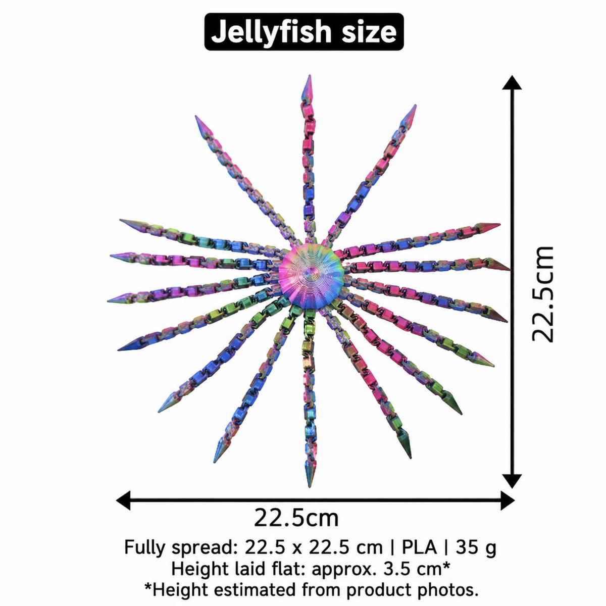 Jellyfish Articulated Figure — Rainbow
