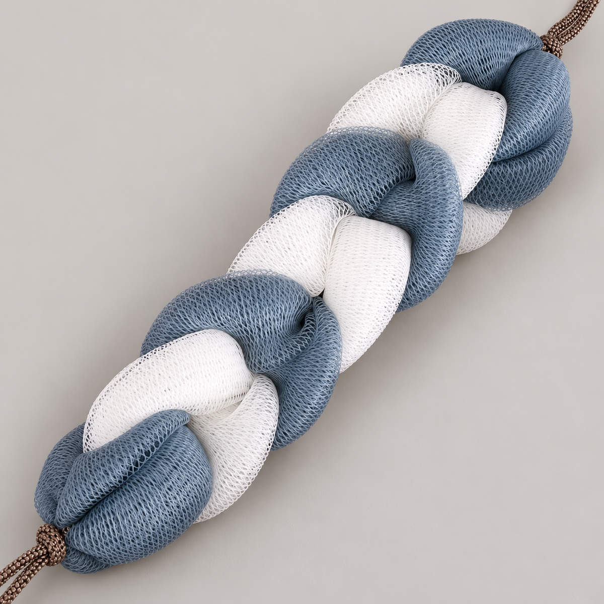 Braided Mesh Bath Pouf