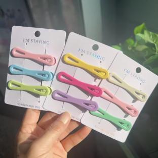 Elegant Color Bow Tie Duck Clip 3pcs