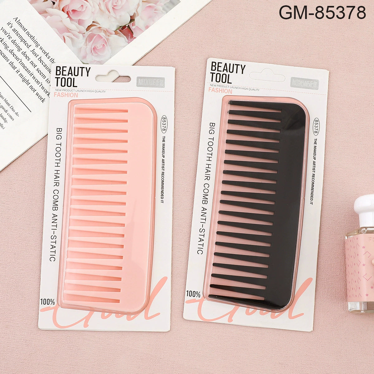 Matte Handleless Wide-Tooth Detangling Massage Comb