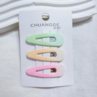 Hollow Water Drop Colorful Gradient Leather Case 5CM 3pcs 2