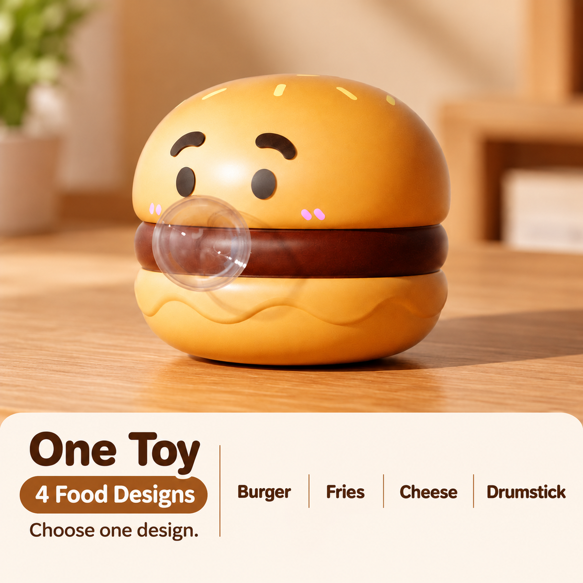 Food-Shaped Bubble Squeeze Toy – Four Designs 4