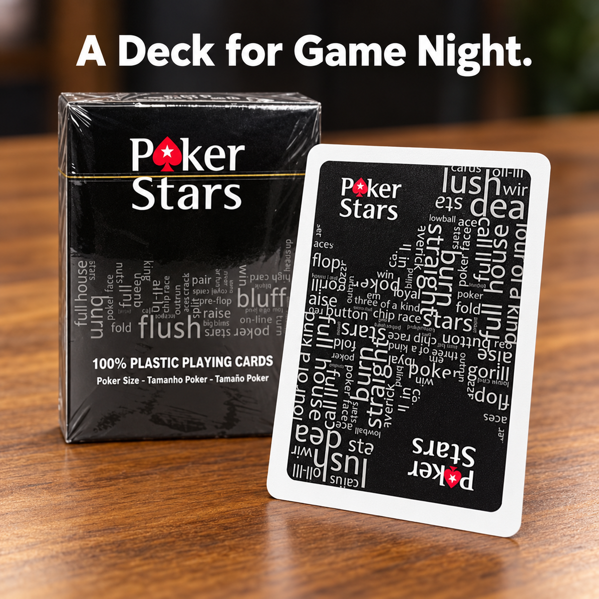Poker Stars Plastic Playing Cards – Red or Black 6