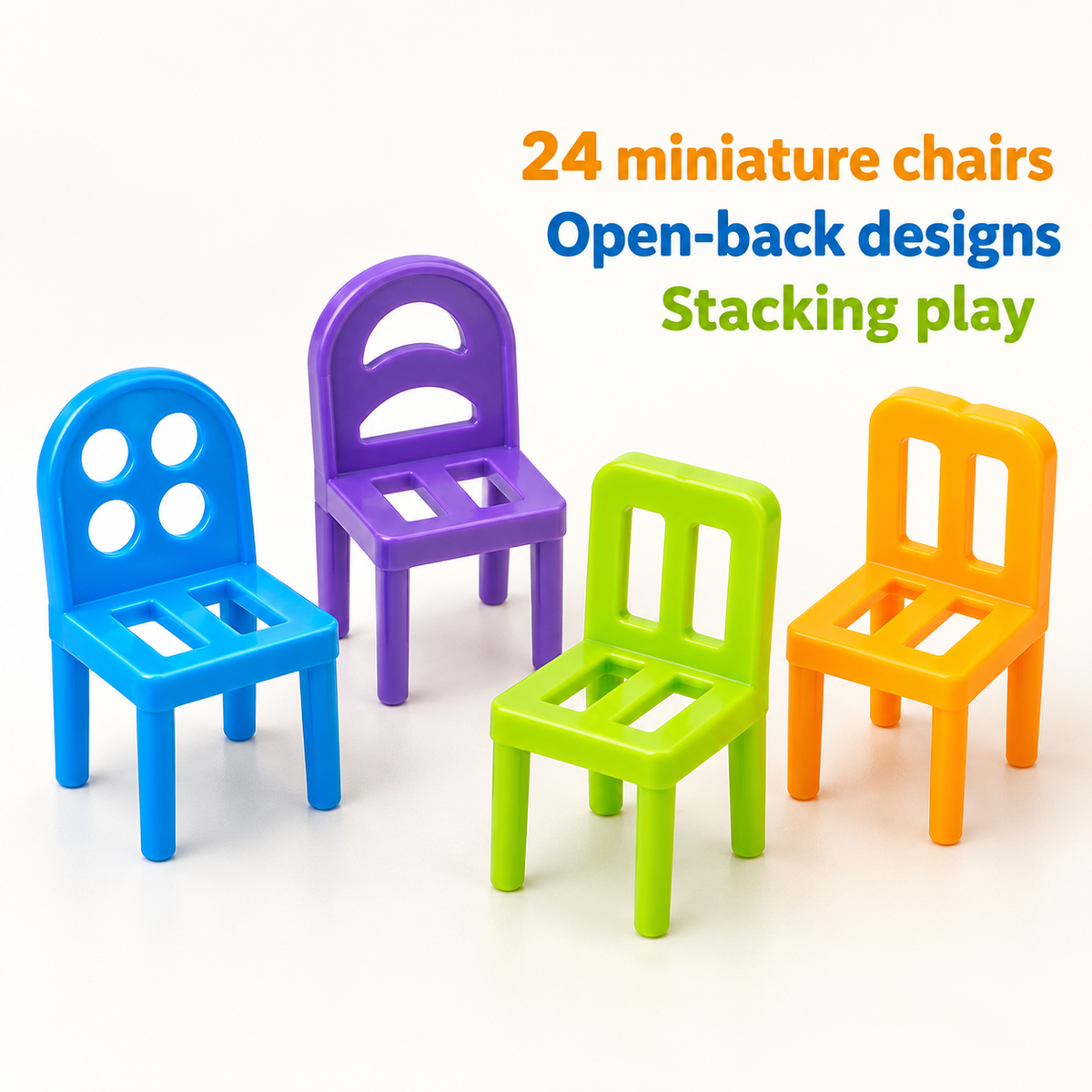 24-Piece Mini Chair Stacking Game 7