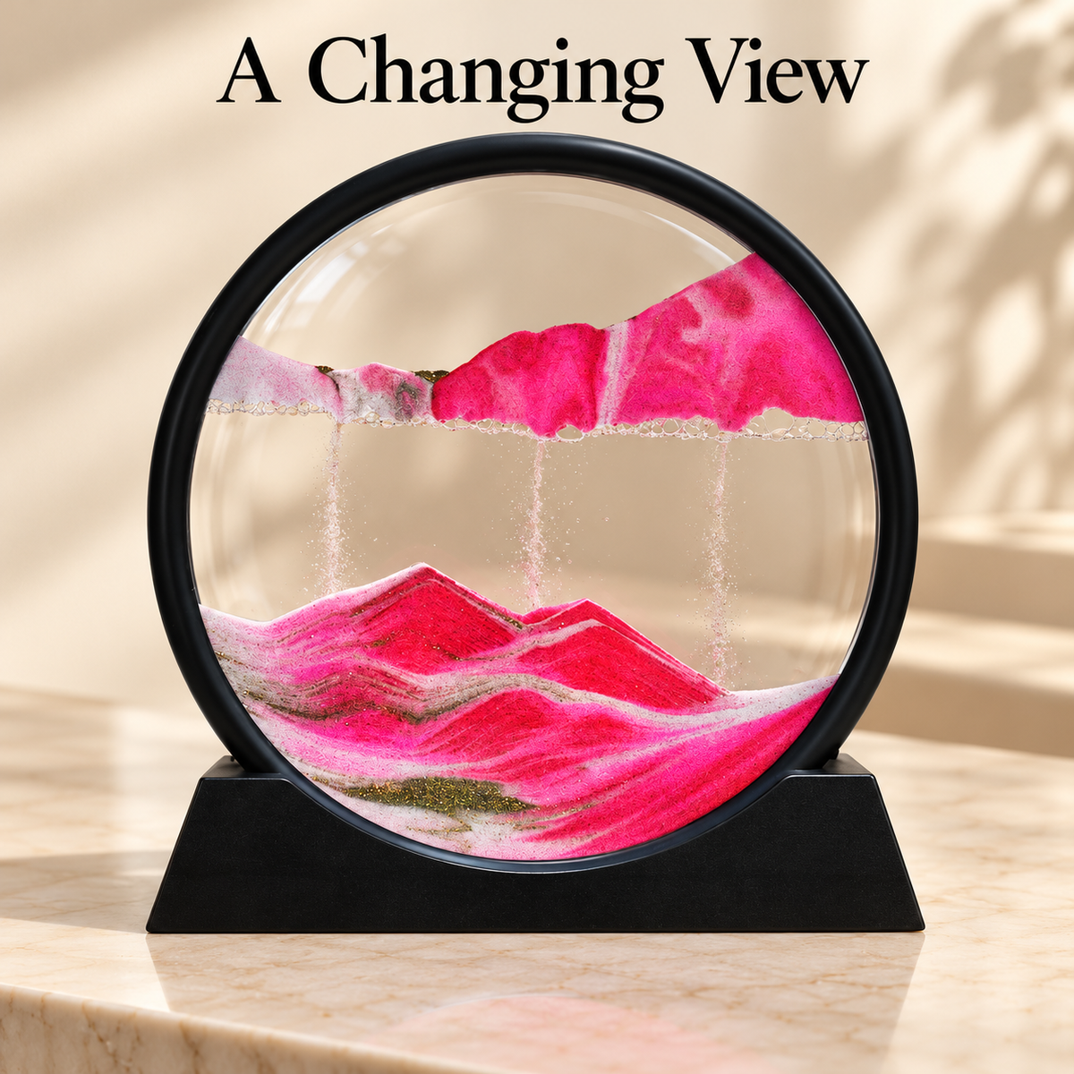 7-inch Moving Sand Art – Black Frame 6