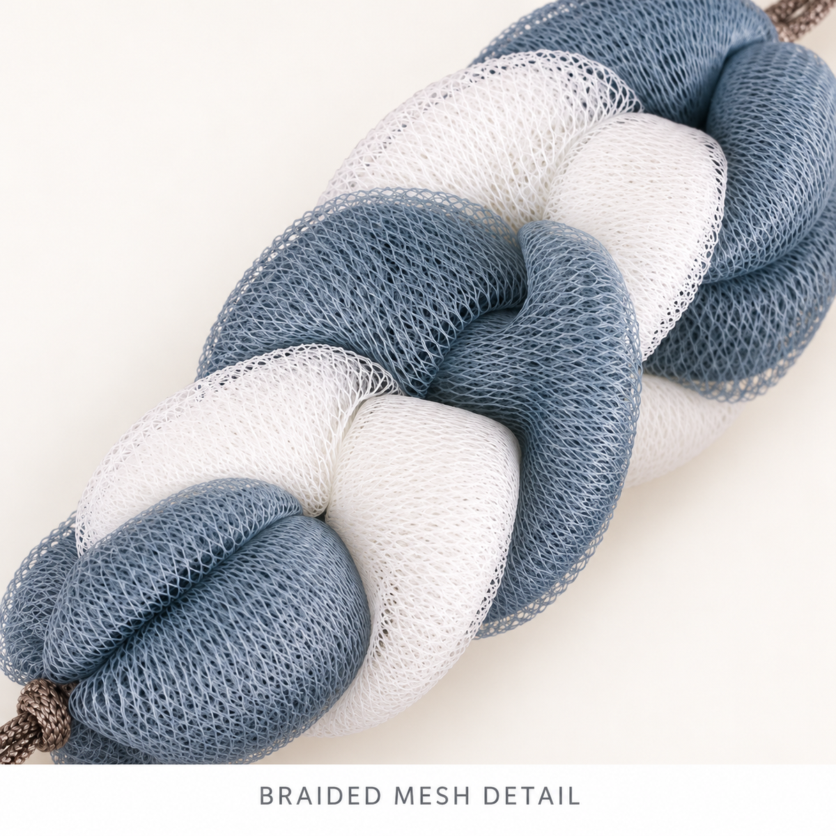 Braided Mesh Bath Pouf 4