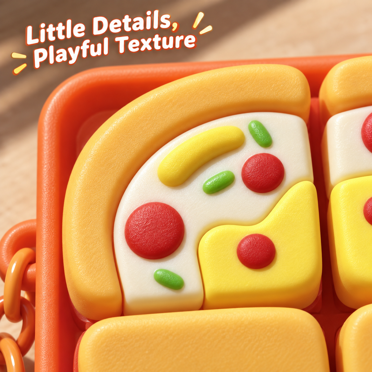 Four-Button Food Clicker Keychain 5