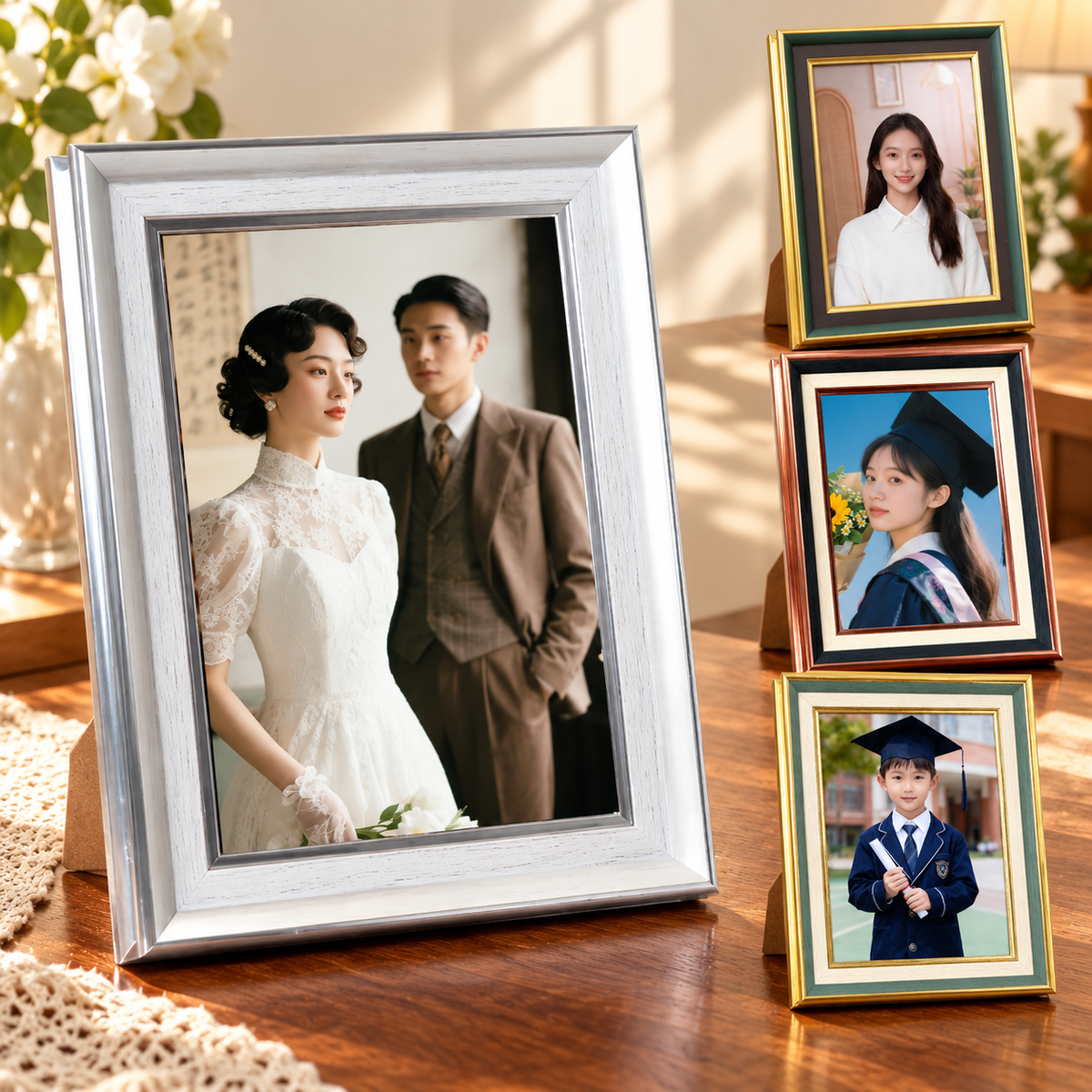6-Inch Two-Tone Tabletop Photo Frame