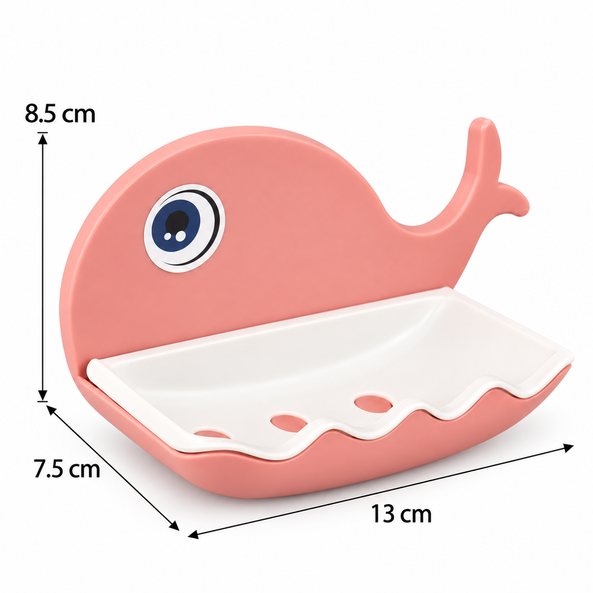 Whale-Shaped Soap Dish with Drain Tray 4