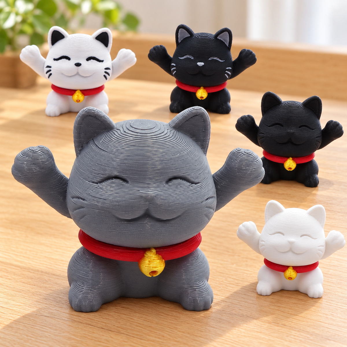 3D-Printed Twist & Extend Lucky Cat